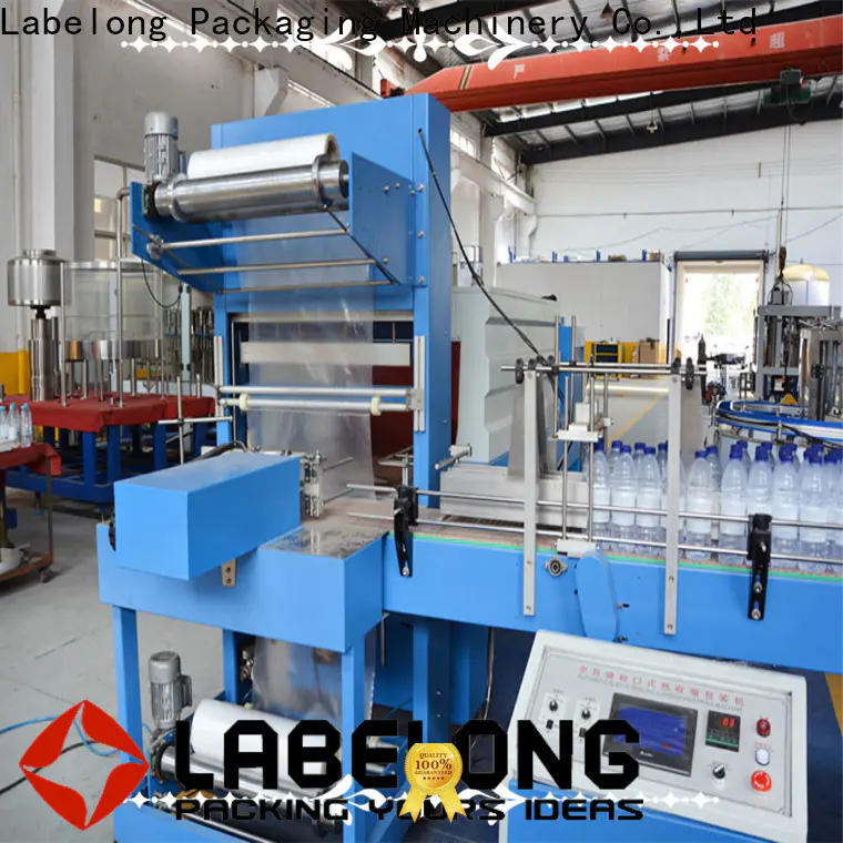 Labelong Packaging Machinery l-type stretch film machine with touch screen for plastic bottles for glass bottles